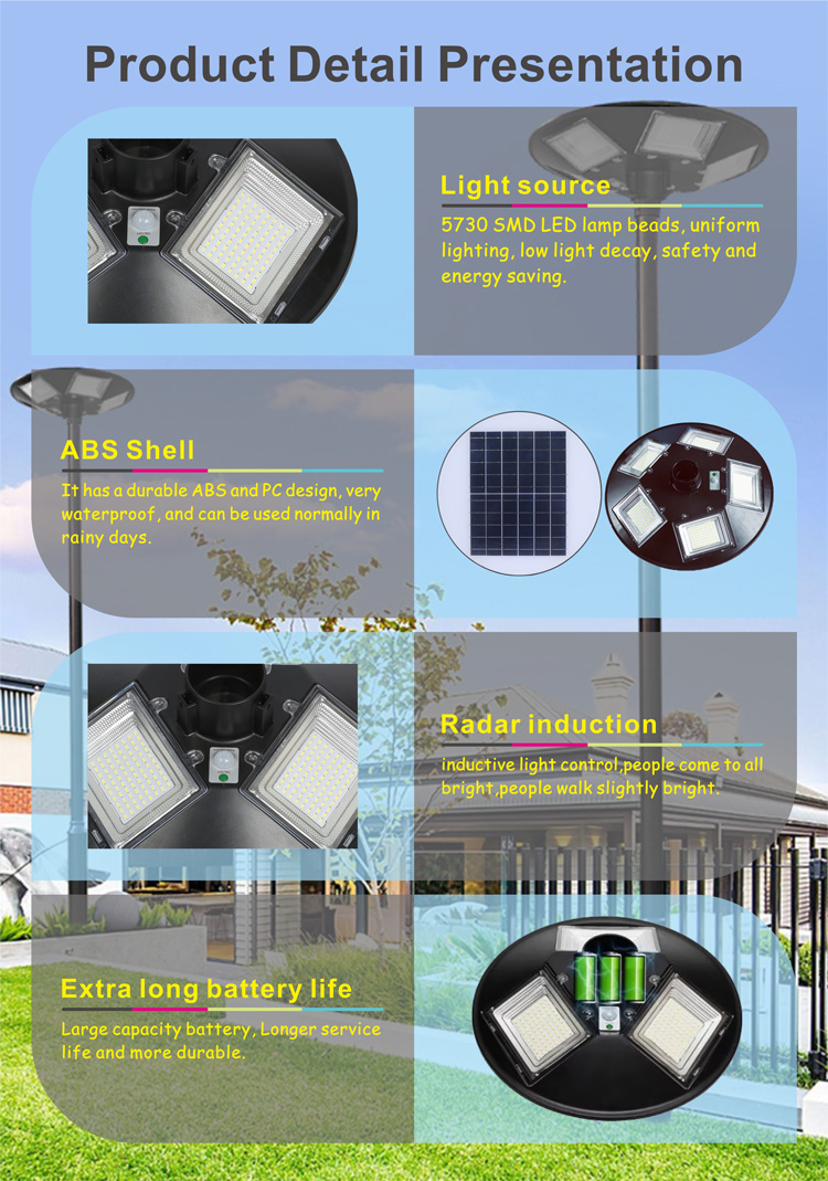 Réverbère Solaire LED UFO 250W – Modèle OVNI CRYSTAL – Image 10